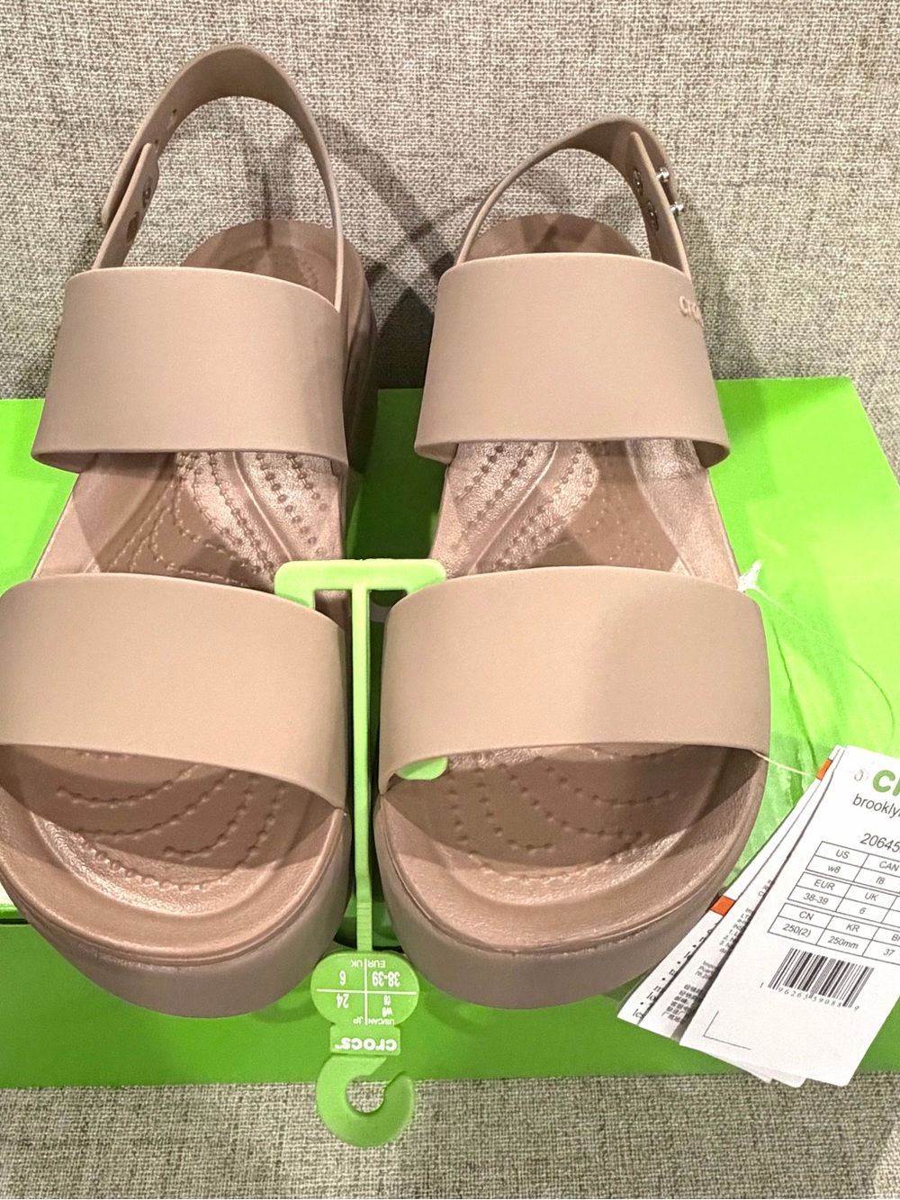 CROCS Women’s Beige Platform Slingback Sandal